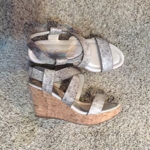 Aldo wedges with snake print design